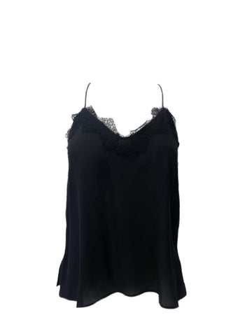 CAMI Women's Black V-Neck Racer Top #002 NWT