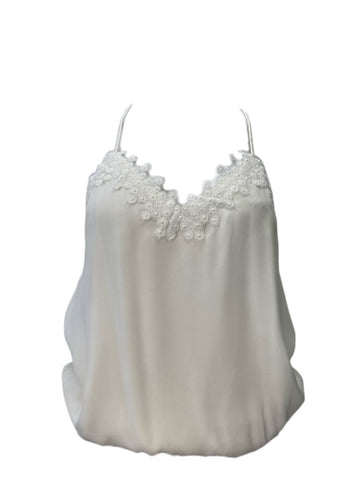 CAMI Women's White V-Neck Soft Top #073 XS NWT