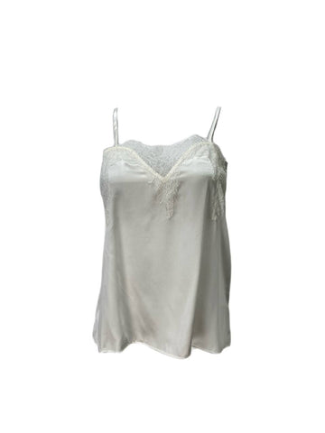 CAMI Women's White Sleeveless V-Neck Top #605 XS NWT