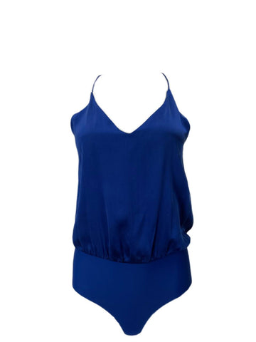 CAMI Women's Blue V-Neck Sleeveless Top #837 XXS NWT