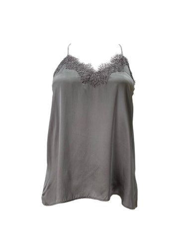 CAMI Women's Silver Racer V-Neck Top #978 XS NWT