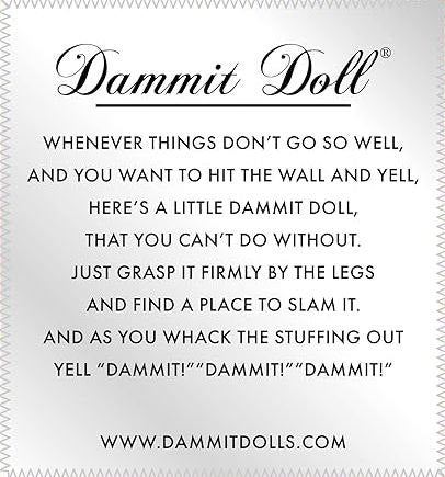 DAMMIT! DOLLS Stress Relief Squishy Classic Dammit Win It Gag Gift 12 NWT