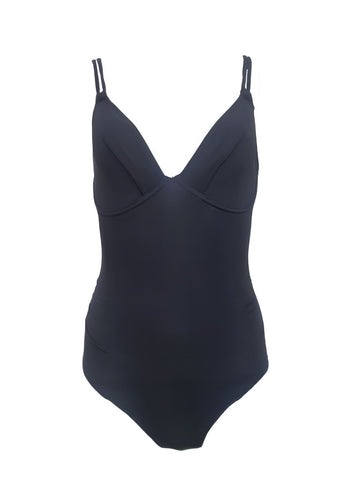 JETS By JESSIKA ALLEN Women's Black One Piece Swimsuit DD/E Cup #10105 10 NWT