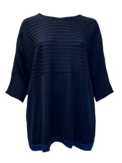 Marina Rinaldi Women's Navy Abile Pullover Sweater NWT