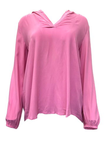 Marella By Max Mara Women's Pink Antiope Hooded Blouse Size 6 NWT