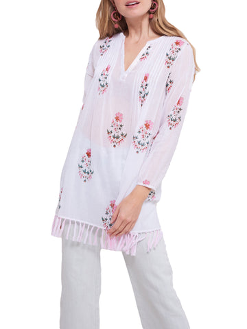 ROBERTA ROLLER RABBIT Women's Pink Arelle Ziva Tunic $148 NEW