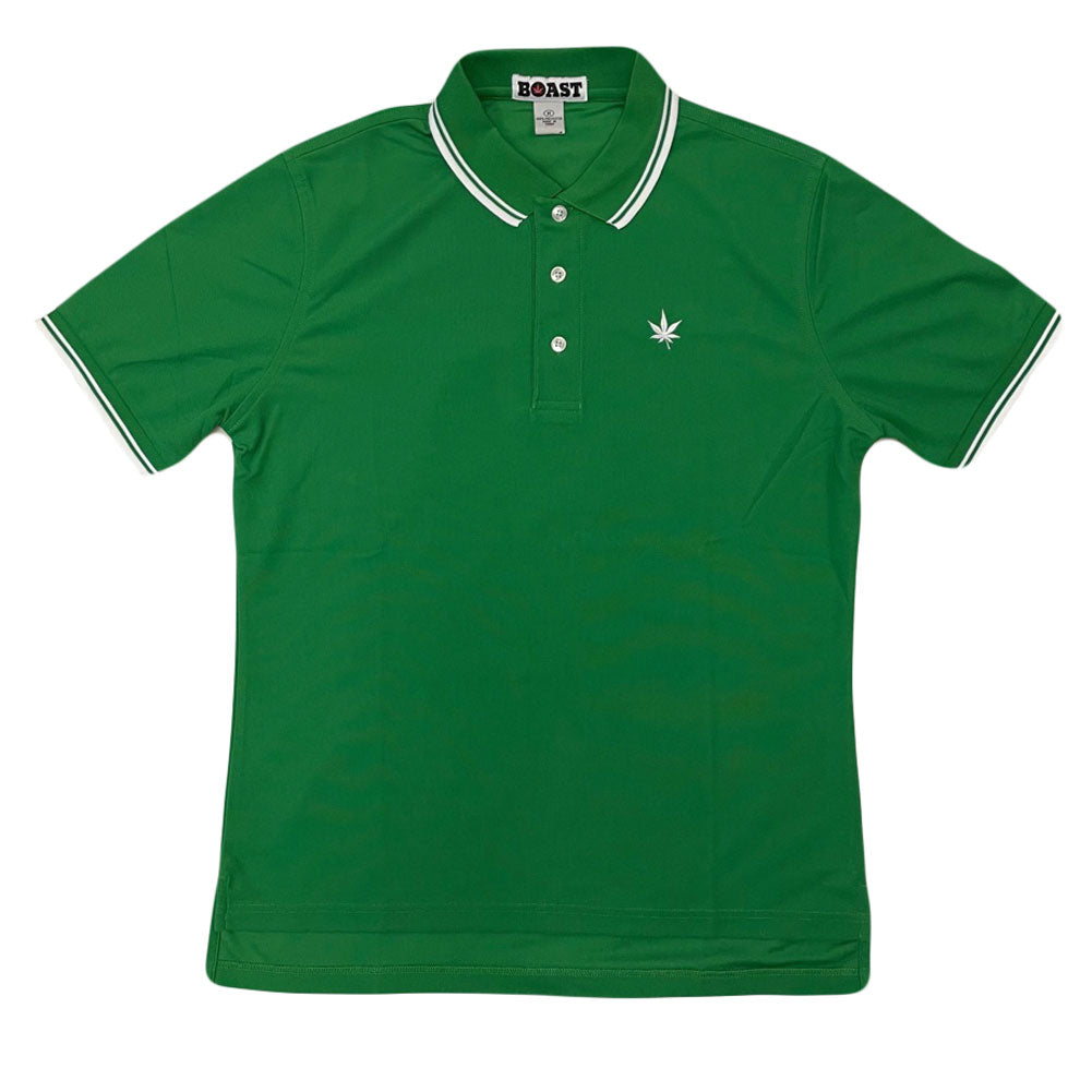 BOAST Men's Green Seasonal Tipped Polo 161104001 $85 NEW