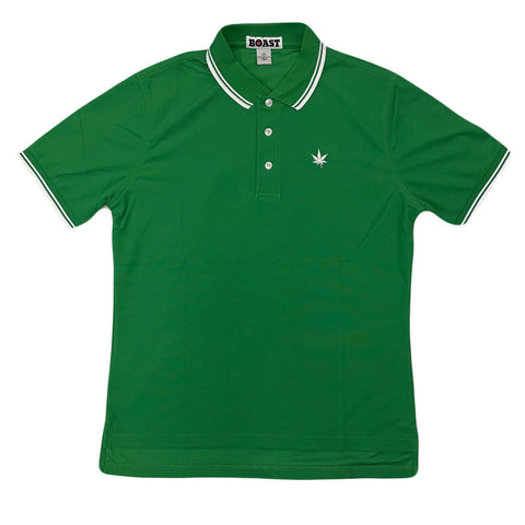 BOAST Men's Green Seasonal Tipped Polo 161104001 $85 NEW