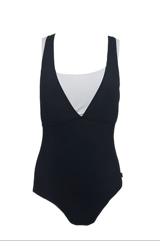 REEBOK Women's Black Surround Support One Piece Swimsuit #780516 8 NWT