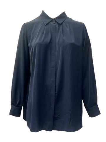 Marina Rinaldi Women's Navy Babordo Button Down Shirt NWT