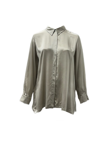 Marina Rinaldi Women's Beige Baldanza Button Down Blouse NWT