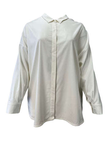 Marina Rinaldi Women's Ivory Balsamo Reversible Shirt Size 20W/29 NWT