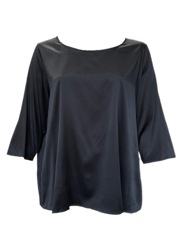 Marina Rinaldi Women's Black Bamby Pullover Blouse NWT