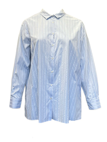 Marina Rinaldi Women's Blue Barca Cotton Shirt NWT