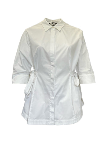 Marina Rinaldi Women's White Battigia Button Down Shirt NWT