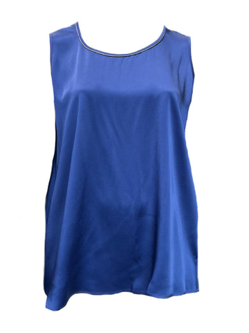 Marina Rinaldi Women's Blue Beta Sleeveless Tank Top NWT