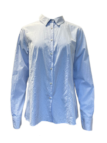 Marina Rinaldi Women's Blue Bistrot Button Down Shirt Size 12W/21 NWT