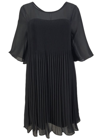 MAEVE Women's Black Pleated Swing Dress #60218671020 8 NWT