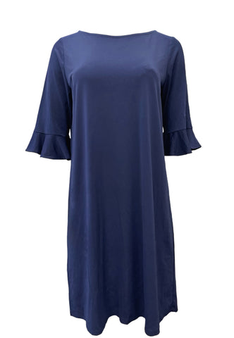 Leota Women's Blue Blake Bell Sleeve Stretchy Dress #2810a NWT