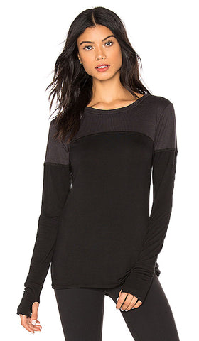 BODY LANGUAGE SPORTSWEAR Women's Cara Pullover Top, Black, Small