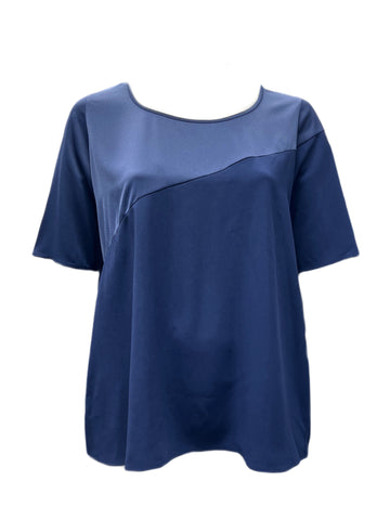 Marina Rinaldi Women's Blue Boemia Pullover Top NWT