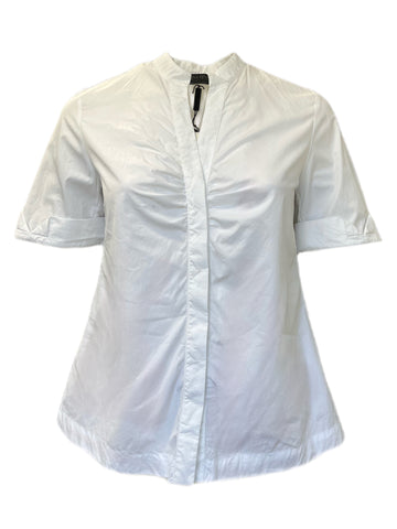 Marina Rinaldi Women's White Brenda Button Down Cotton Shirt Size 12W/21 NWT