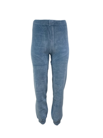 SUZIE KONDI Women's Chambray Velour Slim Track Pants #FW19 XS NWT