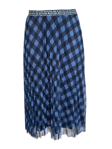 Marina Rinaldi Women's Blue Calamaio Straight Skirt NWT