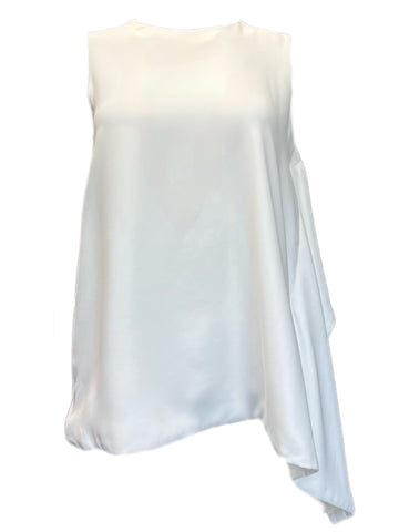 Max Mara Women's Bianco Caldeo Sleeveless Blouse Size 8 NWT