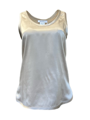 Max Mara Women's Beige Cesare Silk Tank Top Size 6 NWT