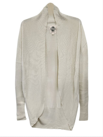 HoodLamb Women's Cream Soft Stretchy Hemp Wrap Cardigan NWT