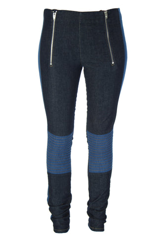 SURFACE TO AIR Women's Dk Blue + Lt Blue Ella Denim Leggings $245 NEW