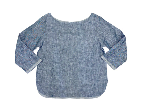 ROBERTA ROLLER RABBIT Women's Navy Blue Emiko Top $165 NEW