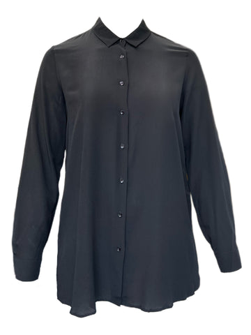 Marina Rinaldi Women's Black Eva Button Down Shirt NWT