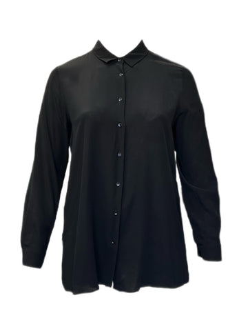 Marina Rinaldi Women's Black Eva Button Down Shirt NWT