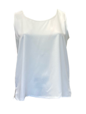 Marina Rinaldi Women's Bianco Evelina Sleeveless Top Size 14W/23 NWT