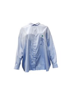 Marina Rinaldi Women's Blue Falesia Button Front Shirt Size 24W/33 NWT