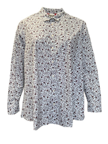 Marina Rinaldi Women's Ivory Famiglia Button Closure Shirt NWT