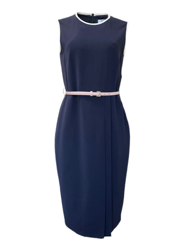 Max Mara Women's Blu Marino Farad Sleeveless Sheath Dress Size 10 NWT