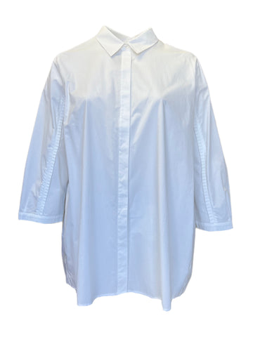 Marina Rinaldi Women's White Favella Button Down Shirt NWT