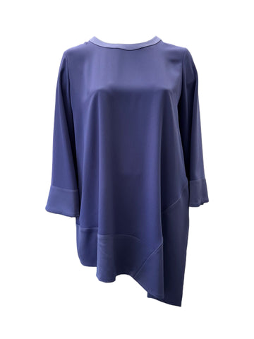 Marina Rinaldi Women's Blue Fiorino Pullover Blouse NWT