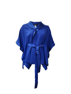 Marina Rinaldi Women's Blue Flavia Wrap Shirt NWT