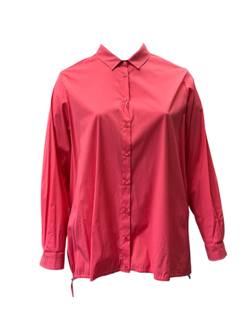 Marina Rinaldi Women's Pink Foglia Button Closure Blouse NWT