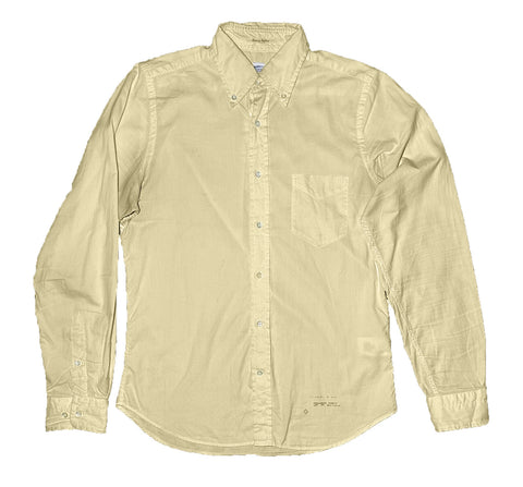 GANT RUGGER Soft Yellow Windblown Oxford Shirt 344000 Size Medium