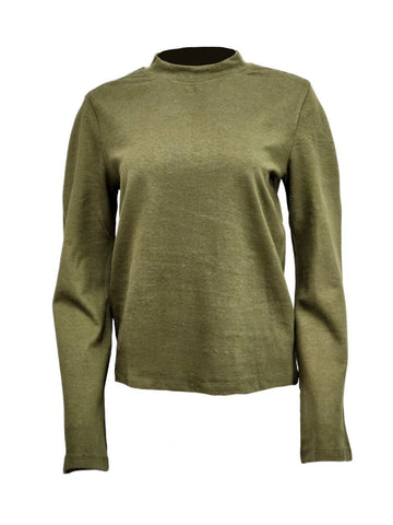 HoodLamb Women's Olive Bell Sleeve Hemp Organic Cotton Sweatshirt NWT