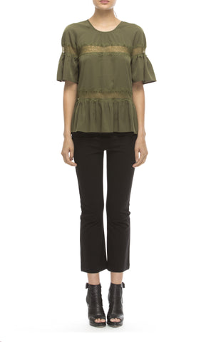 WALTER BAKER Women's Olive Gwen Top W52106 $138 NEW