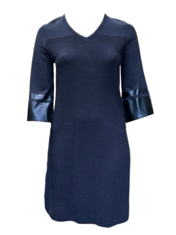 Marina Rinaldi Women's Navy Gallia Knitted Sweater Dress NWT