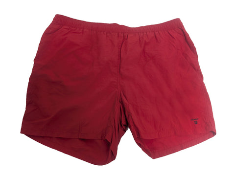 GANT Men's Bright Red Solid Swim Shorts Bathing Suit 20000 Size 3XL