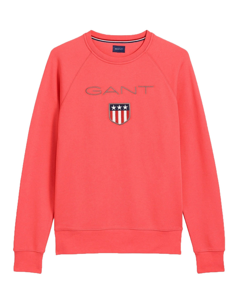 GANT Men's Strong Coral Shield Crew Neck Sweatshirt 2046004 Size Medium