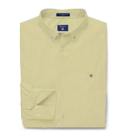 GANT Lemon Slim Fit Plain Hidden Button Down Shirt 3005132 Size M NWT